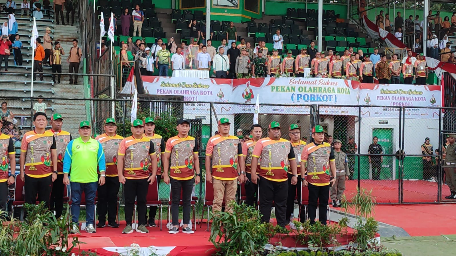 Pembukaan Pekan Olah Raga Kota Medan Ke-XIII Tahun 2023 (PORKOT) oleh Walikota Medan M. Bobby Afif Nasution, di Stadion Teladan Medan (19/08).